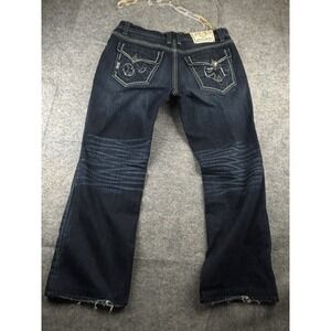 Mek Dnm Men's W38 W34 Denim MARKHAM STRAIGHT Grunge Y2K  Flap Jeans Western